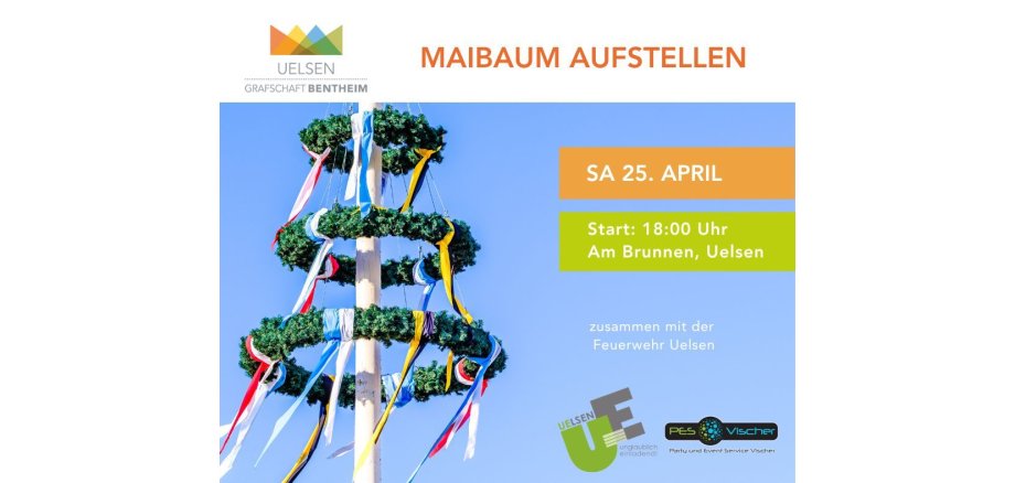 Advertising for the maypole erection event