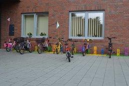 Bicycle stand at the Itterzwerge daycare center