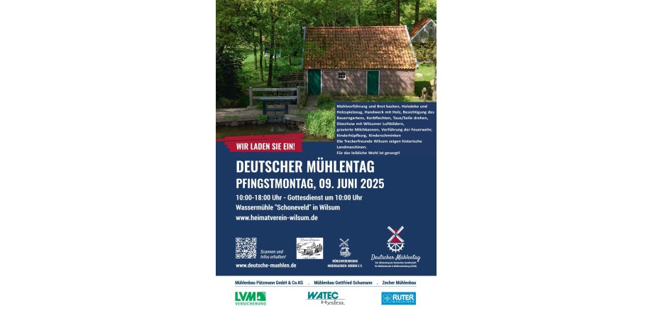 Programa del día del molino en Wilsum