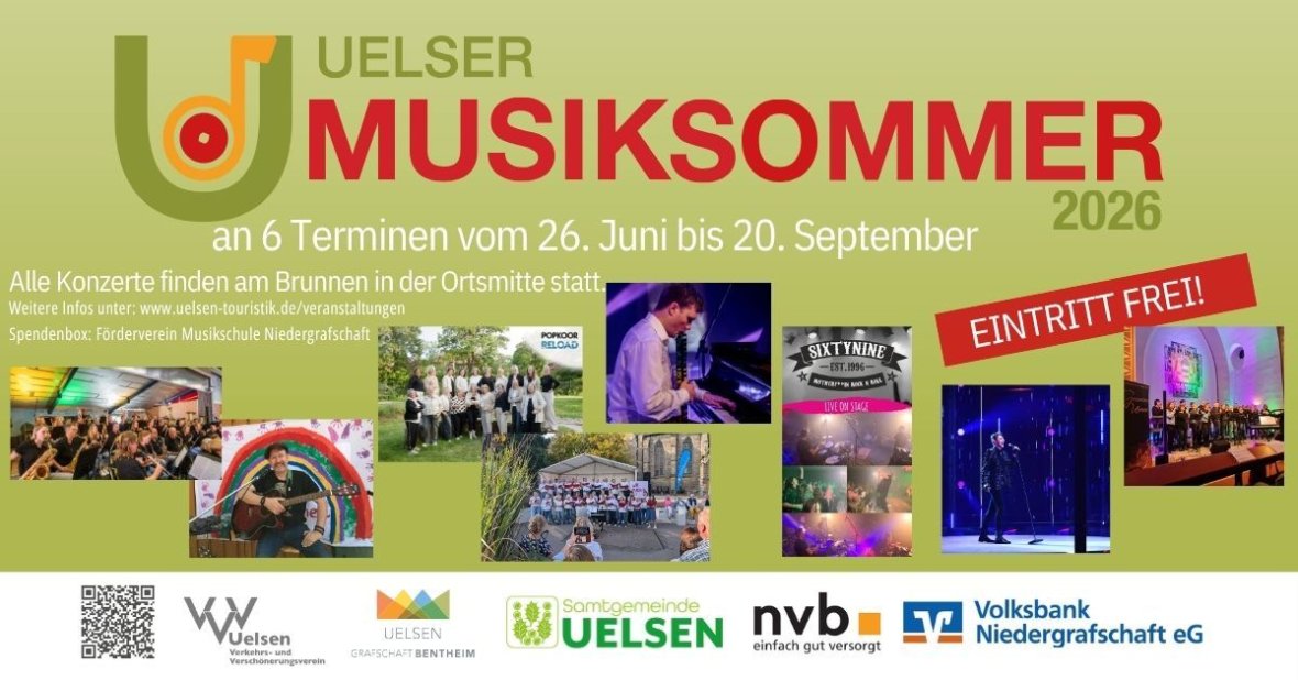 Cartel con publicidad del «Uelser Musiksommer»