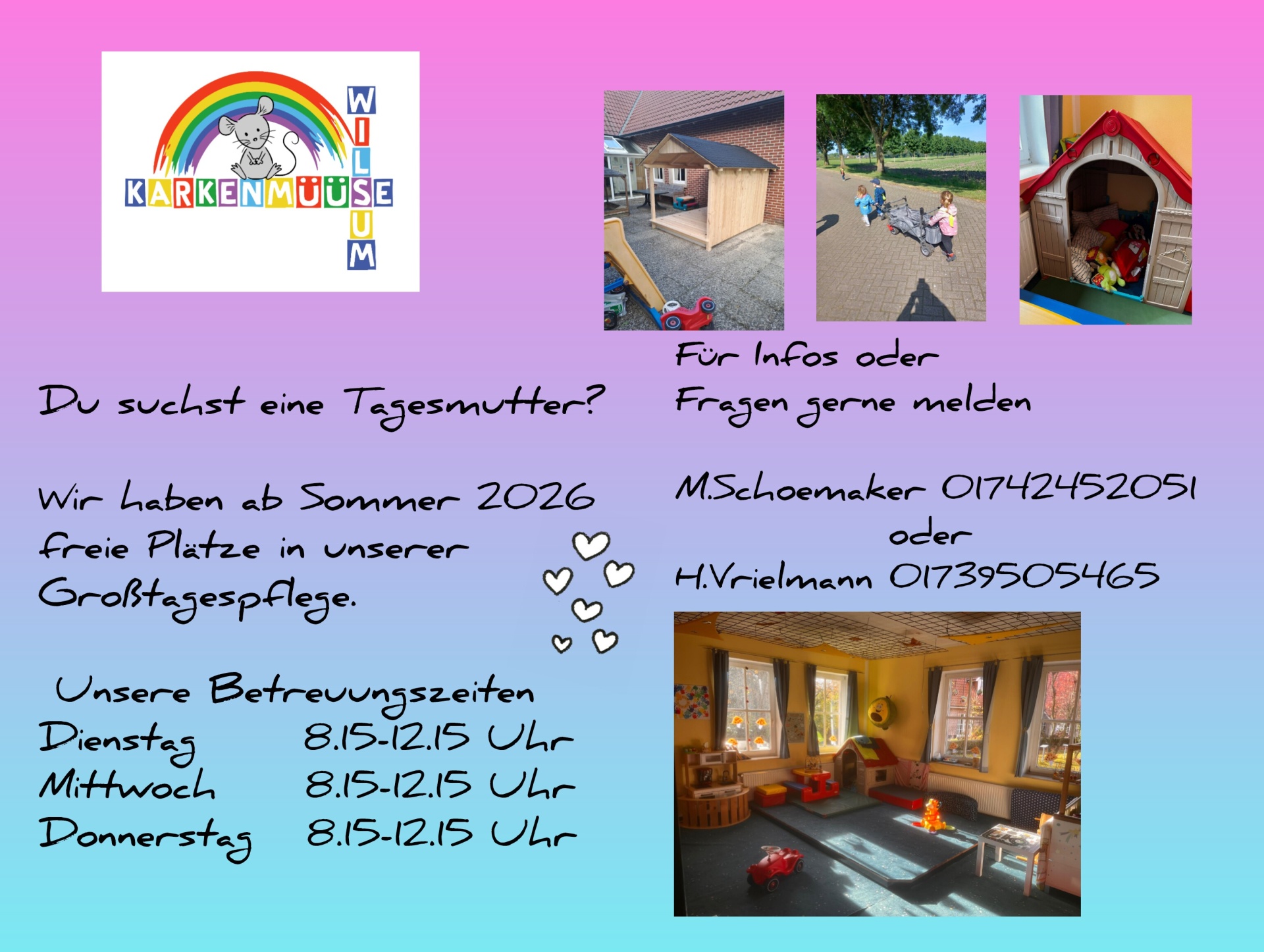 Flyer voor het kinderdagverblijf Karkenmüüse