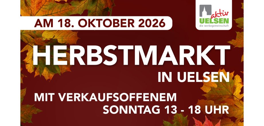 Reclame voor de herfstmarkt in Uelsen