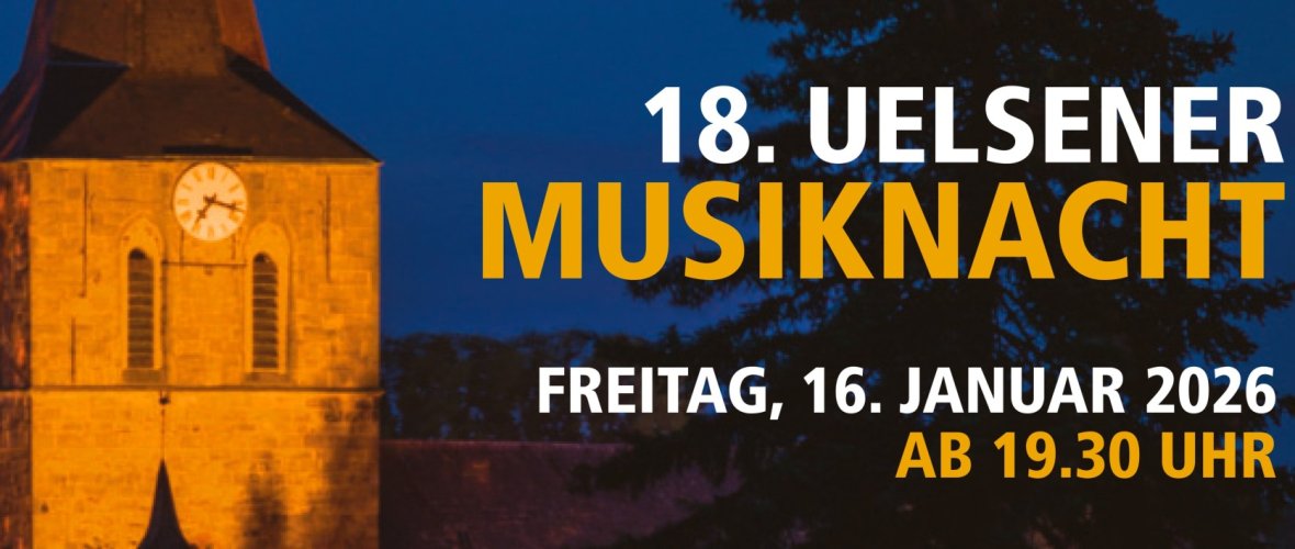 Reclame voor de 18e Uelsen Music Night