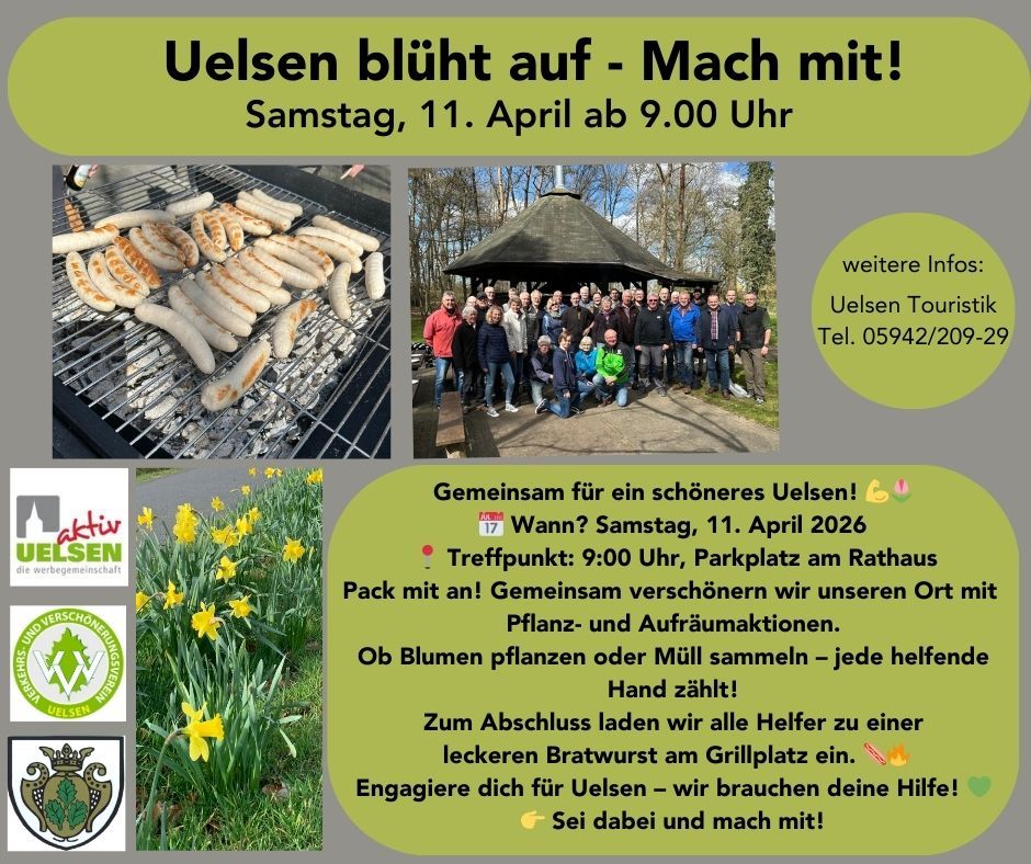 Werbung für Uelsen blüht auf mit allen relevanten Informationen 