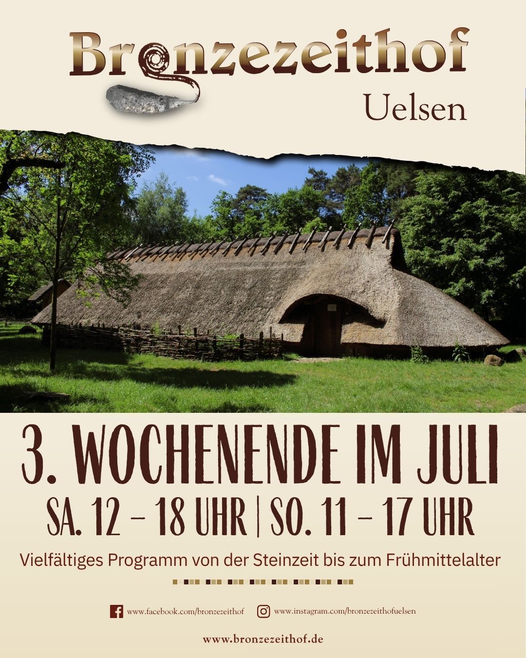Werbeplakat für das Fest der lebendigen Archäologie