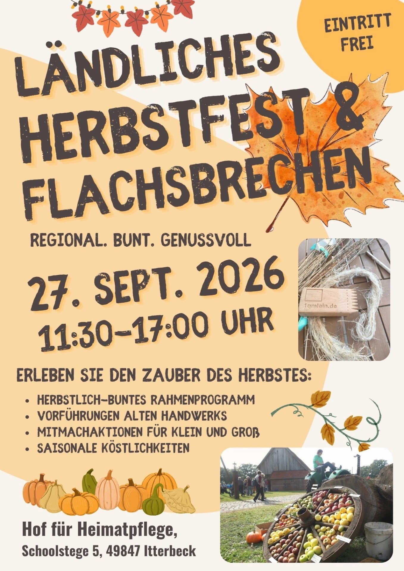 Werbeplakat für das Herbstfest