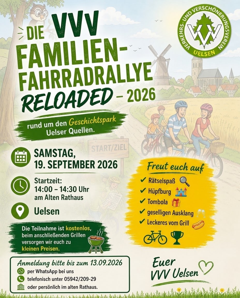 Werbeplakat für die VVV Familienrallye