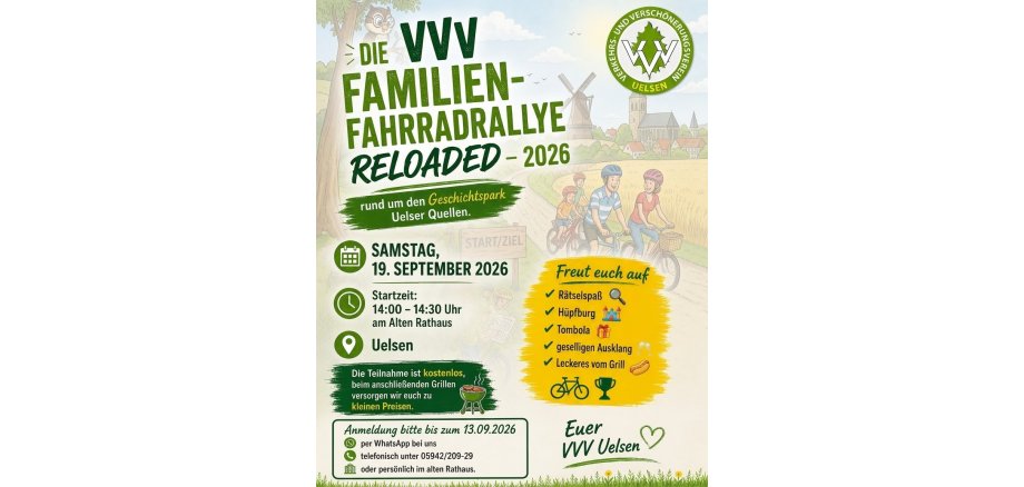 Werbeplakat für die VVV Familienrallye