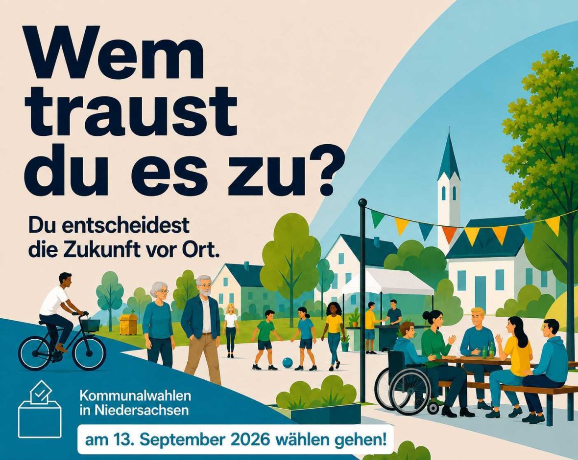 Werbung um am 13.09. zur Wahl zu gehen
