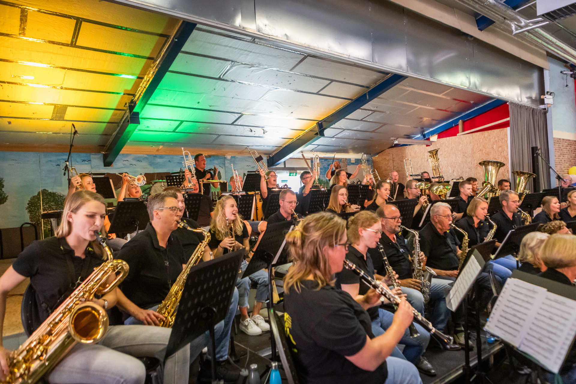 Musikverein Uelsen während eines Auftrittes
